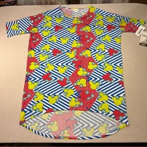 Disney LuLaRoe - Irma - Disney Tee with Red, Yellow, and Blue - NWT - Size Small